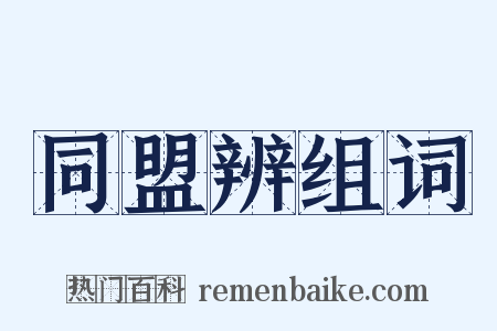 同盟辨组词是什么意思的图片
